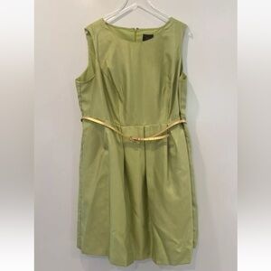 JM Studio by John Meyer‎ Green Sleeveless Belted Dress Womens Size 20W (1348)